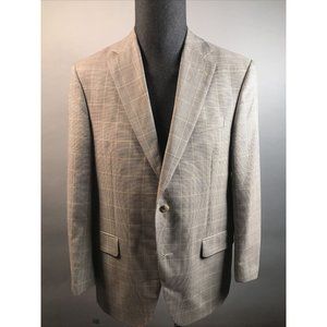 CREMIEUX Loro Piana Men’s Denver Brown Plaid Sport Coat Blazer Jacket Size 40R